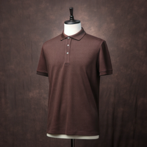Plain Coffee Brown Polo Shirt for Men – Half Sleeve Design