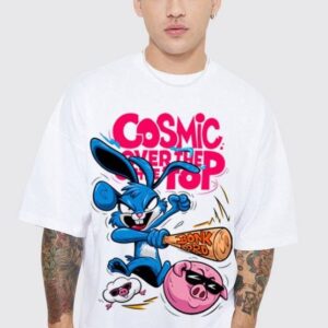 COSMIC CARTOON OVERSIZED MEN’S T-SHIRT