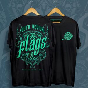 YOUTH REVIVAL FLAGS OVERSIZED MEN’S T-SHIRT