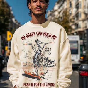 NO GRAVE CAN HOLD ME FULL SLEEVE BLACK MEN’S T-SHIRT